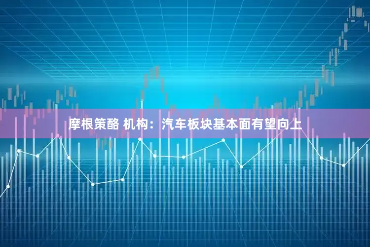 摩根策酪 机构：汽车板块基本面有望向上